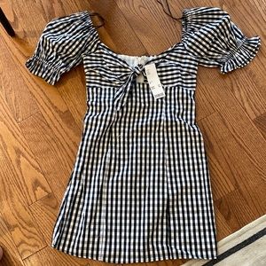 NWTS Urban Outfiters Gingham Dress with front tie detail